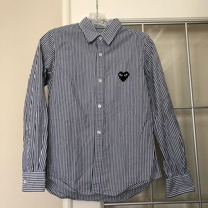 COMME DES GARÇONS PLAY BLUE & WHITE  SHIRT (M)